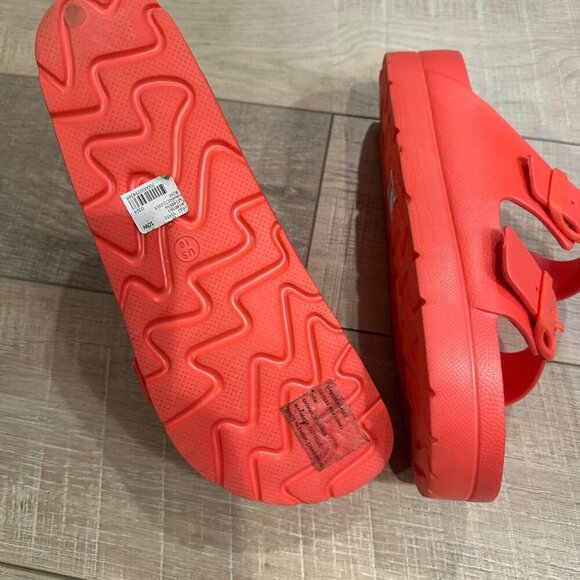 Lane Bryant Womens coral Double-Buckle Slide Sandals Size 10 Lightweight - Picture 4 of 10